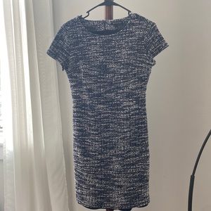Banana republic blue marled short sleeved office work dress
